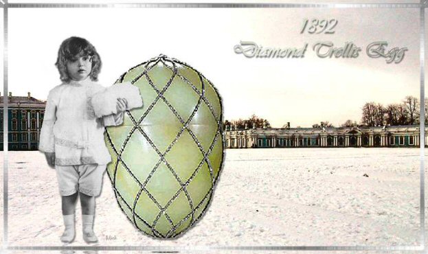 Diamond Trellis Egg at Tsarkoye Selo with Alexei